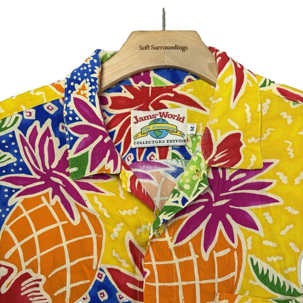 Jams World Hawaiian Shirt Mens Medium Collectors Edition 30th Anniversary Beach